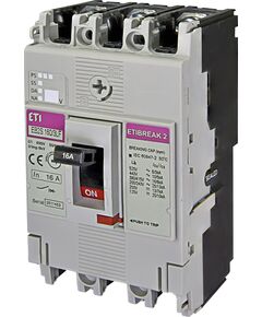 ETI Авт. вимикач EB2S 160/3LF 16A (16kA, фікс./фікс.) 3P, фото  | SNABZHENIE.com.ua