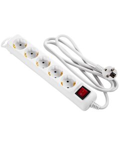 2E Мережевий подовжувач 5XSchuko з вимикачем, 3G*1.5мм, 1.5м, white, фото  | SNABZHENIE.com.ua