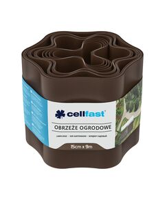 Бордюр газонный волнистый коричневый 15 см x 9 м CELLFAST 30-012H, фото  | SNABZHENIE.com.ua