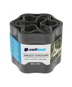 Cellfast Стрічка газонна, бордюрна, хвиляста, 15см x 9м, графіт, фото  | SNABZHENIE.com.ua
