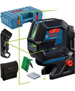 Bosch Нівелір лазерний Professional GCL 2-50 G, до 15 м, &plusmn; 0.3 мм/м, в чемодані з тримачем RM 10, затиском DK 10, чохлом, мішенню, 0.58 кг, фото  | SNABZHENIE.com.ua