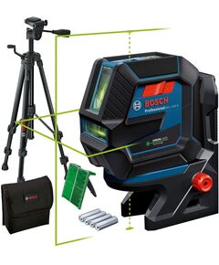 Bosch Нівелір лазерний Professional GCL 2-50 G, до 15 м, &plusmn; 0.3 мм/м, з штативом BT 150, тримачем RM 10, чохлом, мішенню, 0.58 кг, фото  | SNABZHENIE.com.ua