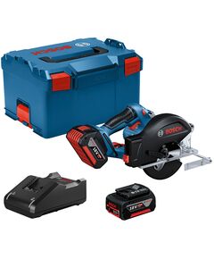 Bosch Пила дискова GKM 18V-50 акумуляторна, 2*18 В 5 Аг, 136 мм, 4250 об/хв, 2.2 кг, фото  | SNABZHENIE.com.ua