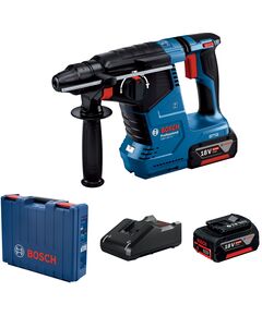 Bosch Перфоратор GBH 187-LI Professional акумуляторний, 2*18 В 5 Аг, SDS-Plus, 2.4 Дж, 980 об/хв, кейс, 2.9 кг, фото  | SNABZHENIE.com.ua