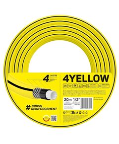 Шланг садовий Cellfast 4YELLOW 1/2" 20м 4 шари до 20бар -10…+50°C, фото  | SNABZHENIE.com.ua