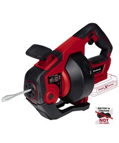 Einhell Пристрій для прочищення труб TE-DA 18/760 Li - Solo акум., PXC, 18В, 560 об/хв, трос 7.6 м, d7мм, 16-55 мм, фото  | SNABZHENIE.com.ua