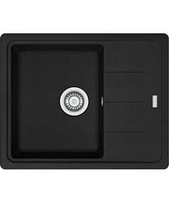 Мийка кухонна Franke Basis, фраграніт, прямокутник, з крилом, 620х500х200мм, чаша - 1, накладна, BFG 611-62, чорний матовий, фото  | SNABZHENIE.com.ua