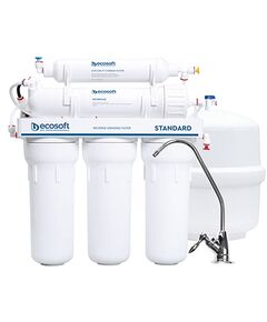 Фільтр зворотного осмосу Ecosoft Standard 5-50M PRO з мінералізатором, мембрана 50gpd, кран капля, дренаж 1:2, фото  | SNABZHENIE.com.ua