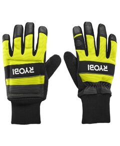 Ryobi Рукавички робочі RAC258M, козяча шкіра, захист від порізів, р.M, чорно-жовтий, фото  | SNABZHENIE.com.ua