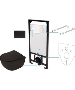 Інсталяційна система Deante Peonia 6 в 1, чорна, фото  | SNABZHENIE.com.ua