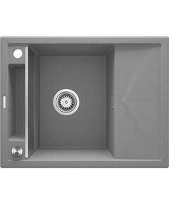 Мийка кухонна Deante Magnetic, граніт, прямокут., з крилом, 640х500х219мм, чаша - 1, врізна, сірий, фото  | SNABZHENIE.com.ua