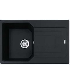 Мийка кухонна Franke Urban, фраграніт, прямокутник, з крилом, 780х500х220мм, чаша - 1, накладна, UBG 611-78, чорний матовий, фото  | SNABZHENIE.com.ua