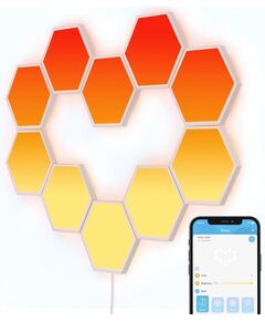 Govee Набір настінних світильників H6061 Glide Hexa Light Panels 10шт RGB Білий, фото  | SNABZHENIE.com.ua