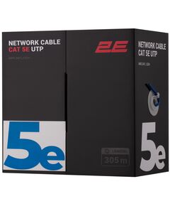 Кабель "вита пара" 2E CAT 5e, U-UTP, 305м, AWG 24/1, LSZH, синій, фото  | SNABZHENIE.com.ua