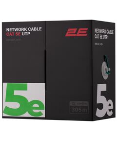 Кабель "вита пара" 2E CAT 5e, U-UTP, 305м, AWG 24/1, LSZH, зелений, фото  | SNABZHENIE.com.ua