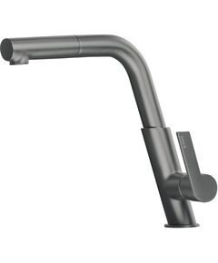 Змішувач для кухні Deante Silia, довж.виливу - 233мм, поворотний, витяжний, 1важіль, титан, фото  | SNABZHENIE.com.ua