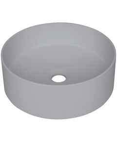 Раковина Deante Silia, граніт, кругла, без крила, диаметр 360х105мм, чаша - 1, накладна, сірий, фото  | SNABZHENIE.com.ua