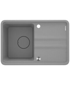 Мийка кухонна Deante Momi, граніт, прямокут., з крилом, 670х440х230мм, чаша - 1, врізна, сірий + кухонна дошка, фото  | SNABZHENIE.com.ua