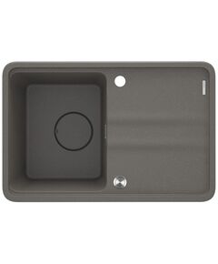 Мийка кухонна Deante Momi, граніт, прямокут., з крилом, 670х440х230мм, чаша - 1, врізна, антрацит + кухонна дошка, фото  | SNABZHENIE.com.ua