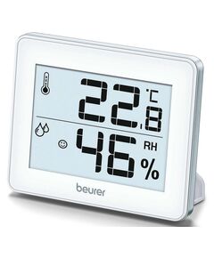 Термогігрометр Beurer, внутр. вимірювання, темп-ра, вологість, час, CR2025х1, в комплекті, білий, фото  | SNABZHENIE.com.ua