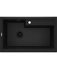 Мийка кухонная Deante Eridan, граніт, прямокутник, без крила, 800х500х214мм, чаша - 1, врізна, графіт металік, фото  | SNABZHENIE.com.ua