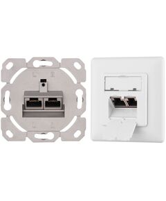 2E Настінна розетка CАТ 5e FTP, 2xRJ45, 8P8C, для прихованої проводки, фото  | SNABZHENIE.com.ua