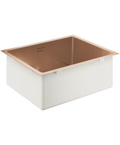 Мийка кухонна Grohe K700U, нерж.сталь, прямокут., без крила, 550x450x200мм, чаша - 1, універсальна, матовий теплий захід сонця, фото  | SNABZHENIE.com.ua