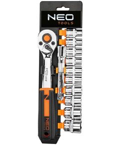 Набір торцевих головок Neo Tools, 12 шт, 3/8, тріскачка 90 зубців, CrV, фото  | SNABZHENIE.com.ua