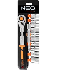 Набір торцевих головок Neo Tools, 12 шт, 1/2, тріскачка 90 зубців, CrV, фото  | SNABZHENIE.com.ua