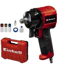 Einhell Гайкокрут пневматичний TC-PW 610 Compact, 610Нм, 6.3бар, 142л/хв, М14, 3 головки, кейс, 1.14кг, фото  | SNABZHENIE.com.ua