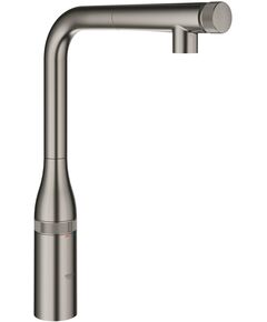 Змішувач для кухні Grohe Accent Smart Control, довж.виливу - 199мм, поворотний/витяжний, вентиль/кнопка, матовий графіт, фото  | SNABZHENIE.com.ua