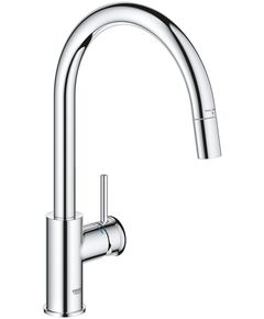 Змішувач для кухні Grohe BauClassic, довж.виливу - 215мм, поворотний, 1важіль, хром, фото  | SNABZHENIE.com.ua