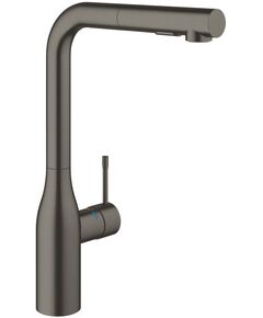 Змішувач для кухні Grohe Essence, довж.виливу - 204мм, поворотний/витяжний, 1важіль, матовий графіт, фото  | SNABZHENIE.com.ua