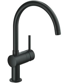 Змішувач для кухні Grohe Minta, довж.виливу - 223мм, поворотний, 1важіль, чорний оксамит, фото  | SNABZHENIE.com.ua