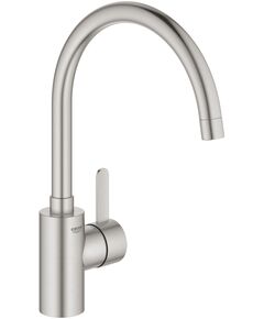 Змішувач для кухні Grohe Via Cosmo, довж.виливу - 224мм, поворотний, 1важіль, супер сталь, фото  | SNABZHENIE.com.ua
