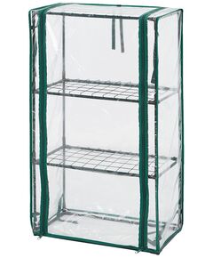 Neo Tools Парник складаний 80х46х24, 3 полиці, ПВХ плівка, прозорий, фото  | SNABZHENIE.com.ua