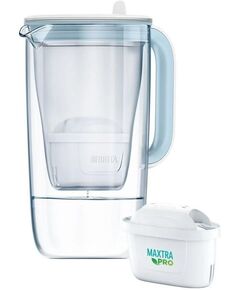 Фільтр-глечик Brita Glass Jug One скляний 2.5л (1.7л очищеної води) з фільтр-картриджем, синій, фото  | SNABZHENIE.com.ua