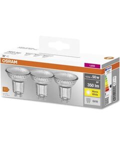 Osram Набір ламп 3шт LED GU10 4.3Вт 2700К 350Лм PAR16, фото  | SNABZHENIE.com.ua