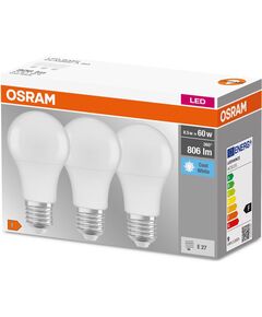 Osram Набір ламп 3шт LED E27 8.5Вт 4000К 806Лм A60, фото  | SNABZHENIE.com.ua