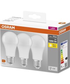 Osram Набір ламп 3шт LED E27 10Вт 2700К 1055Лм A60, фото  | SNABZHENIE.com.ua
