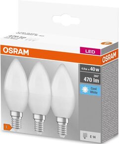 Osram Набір ламп 3шт LED E14 4.9Вт 4000К 470Лм B40, фото  | SNABZHENIE.com.ua
