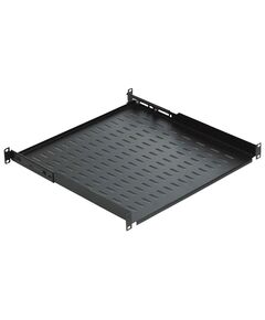 Полиця висувна MIRSAN 19", 1U, для монітора, глибина 600мм, 4-х точкові з'єднані бічні кронштейни, чорна, фото  | SNABZHENIE.com.ua