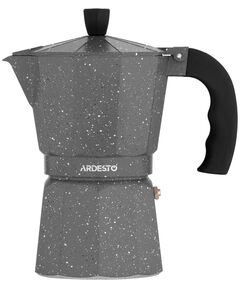 Гейзерна кавоварка ARDESTO Gemini Molise, 0.4л, 9 чашок, алюміній, сірий, фото  | SNABZHENIE.com.ua