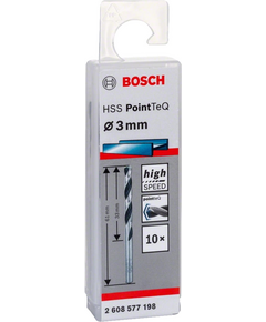 Bosch Свердло по металу HSS-PointTeQ, 3х33х61мм, 10шт, фото  | SNABZHENIE.com.ua