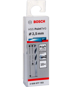 Bosch Свердло по металу HSS-PointTeQ, 2.5х30х57мм, 10шт, фото  | SNABZHENIE.com.ua