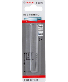 Bosch Свердло по металу HSS-PointTeQ, 1х12х34мм, 2шт, фото  | SNABZHENIE.com.ua