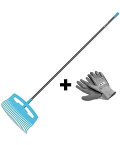 Cellfast Граблі для листя  IDEAL, комплект із рукавичками BASIC, ширина 52.5 см, 178 см, 0.74 кг, фото  | SNABZHENIE.com.ua