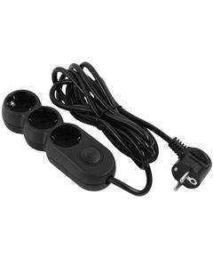 2E Подовжувач мережевий Plus 3хТип F, 3х1мм кв, 10A, 3м, чорний, фото  | SNABZHENIE.com.ua