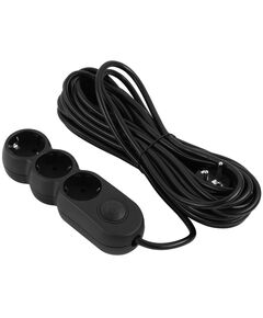 2E Подовжувач мережевий Plus 3хТип F, 3х1мм кв, 10A, 10м, чорний, фото  | SNABZHENIE.com.ua