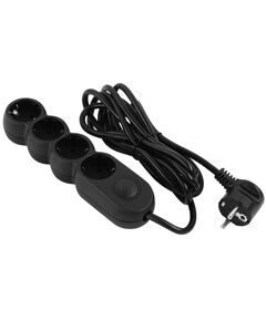 2E Подовжувач мережевий Plus 4хТип F, 3х1мм кв, 10A, 3м, чорний, фото  | SNABZHENIE.com.ua